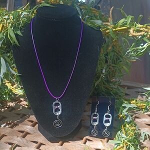 Handmade Spiral Necklace and Earring Set
